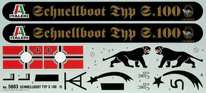 Tamiya ITA5603 SCHNELLBOOT TYPE 100 Model kit, All Grey