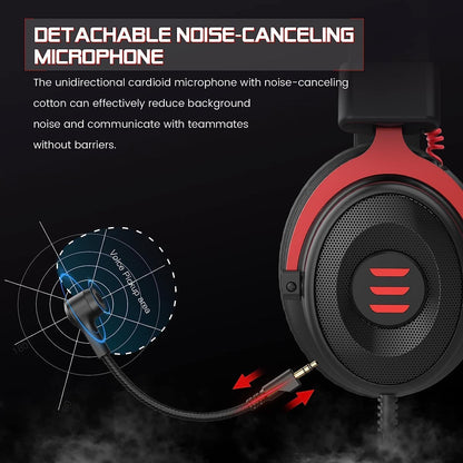 EKSA E900 Gaming Headset with 3D Stereo Sound & Detachable Noise Cancelling Microphone (Multiplatform) /Headset