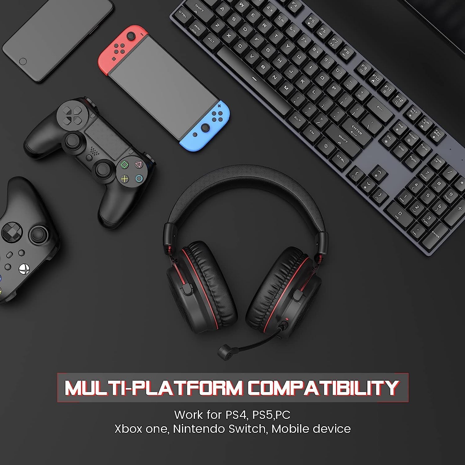 EKSA E900 Gaming Headset with 3D Stereo Sound & Detachable Noise Cancelling Microphone (Multiplatform) /Headset