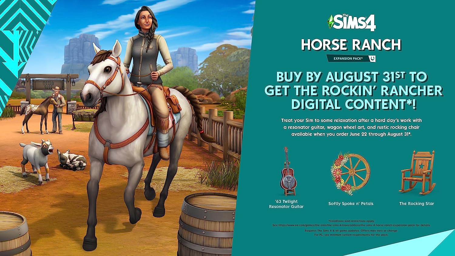 The Sims 4: Horse Ranch - Ep14 - Expansion Pack (Code In Box) (Pc)