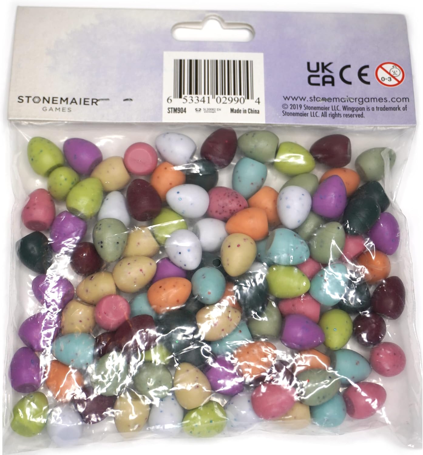 Stonemaier Games Stonemaier: Wingspan Speckled Eggs, 100 Speckled Eggs Included, 10 Egg Tokens, in 10 Different Color Combinations, Enhance your Wingspan Gameplay Blue