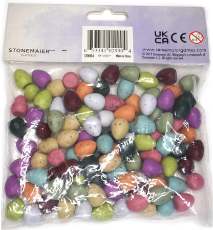 Stonemaier Games Stonemaier: Wingspan Speckled Eggs, 100 Speckled Eggs Included, 10 Egg Tokens, in 10 Different Color Combinations, Enhance your Wingspan Gameplay Blue