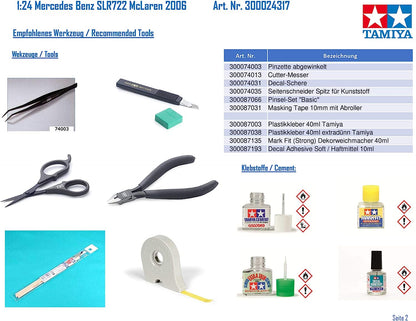 Tamiya 300024317 1: 24 Mercedes Benz Slr722 Mclaren 06
