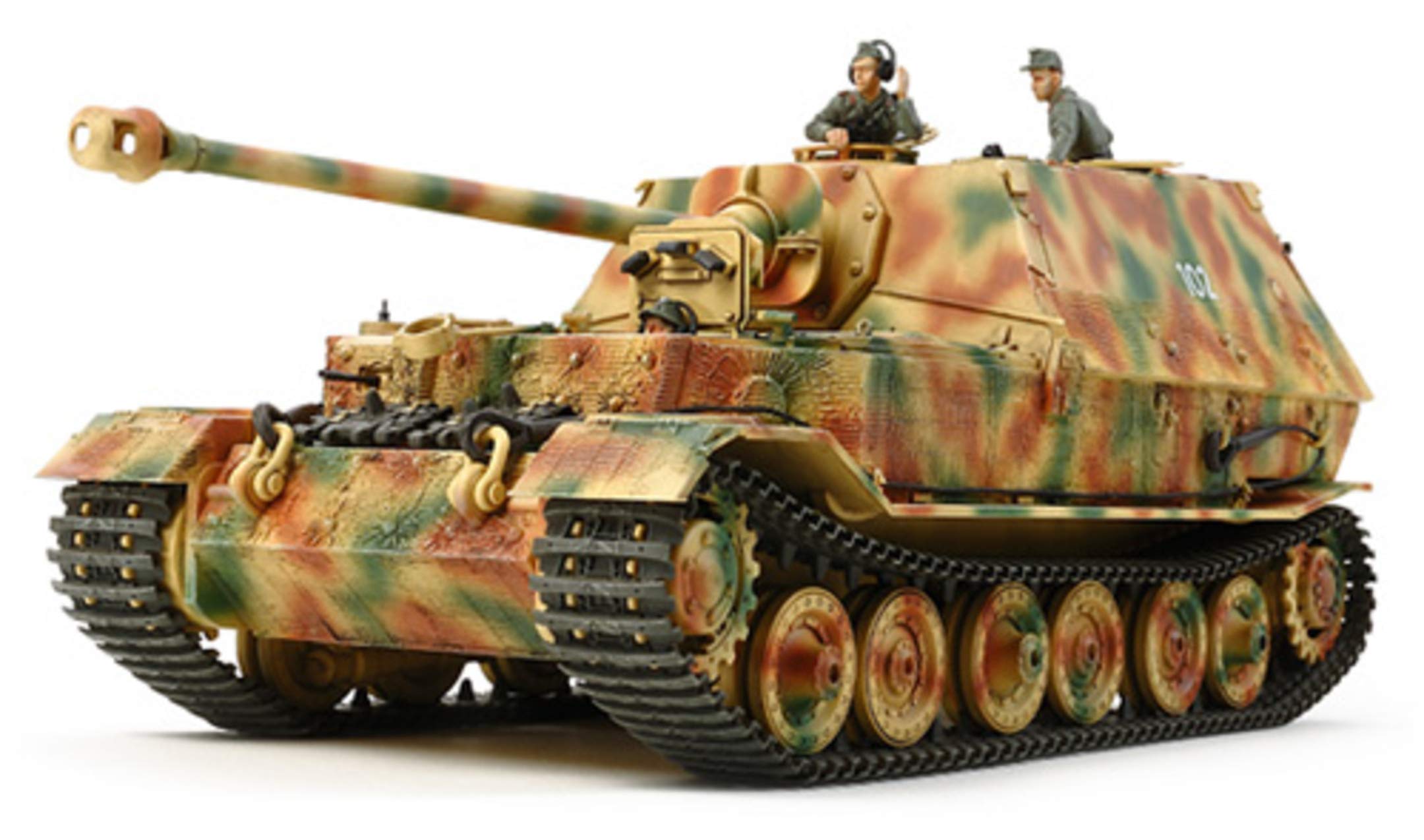 Tamiya- German SDKFZ184 Elefant 1/35 Kits de construcción de Modelos de vehículos terrestres milit, Color Beige (35325-000