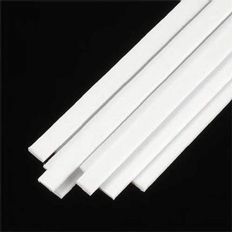 90767 Rectangle Strip Styrene .080x 5/80cm x 25cm (10