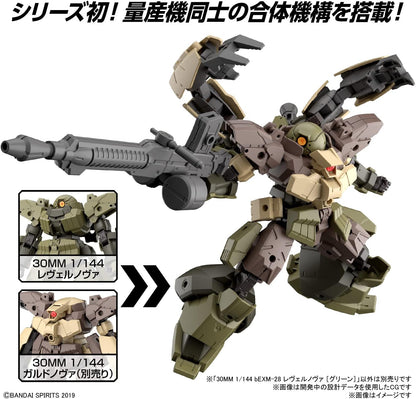 Bandai Model Kit GUNDAM - 30mm 1/144 bEXM-28 Revernova Green - Model Kit, Black