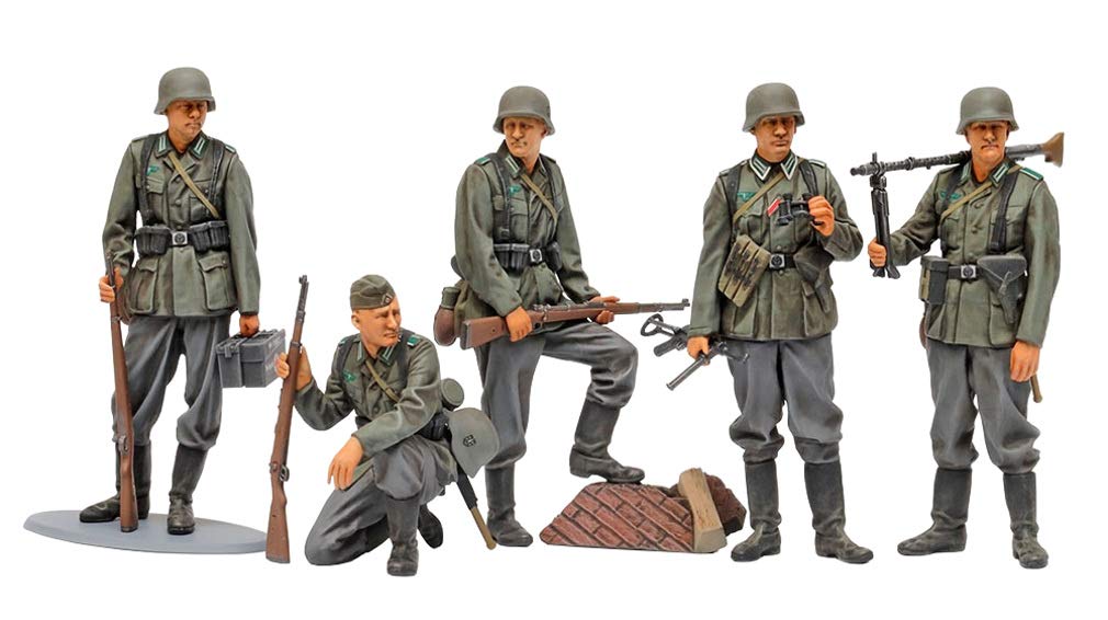 Tamiya- Fig-Set DT 1941/42 (5) Militär Juego de infantería Alemana (Mediados de la Segunda Guerra Mundial) 1:35 Kit de Modelo de plástico 35371, Multicolor, Small (35371-000