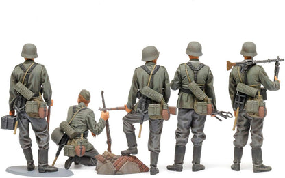 Tamiya- Fig-Set DT 1941/42 (5) Militär Juego de infantería Alemana (Mediados de la Segunda Guerra Mundial) 1:35 Kit de Modelo de plástico 35371, Multicolor, Small (35371-000