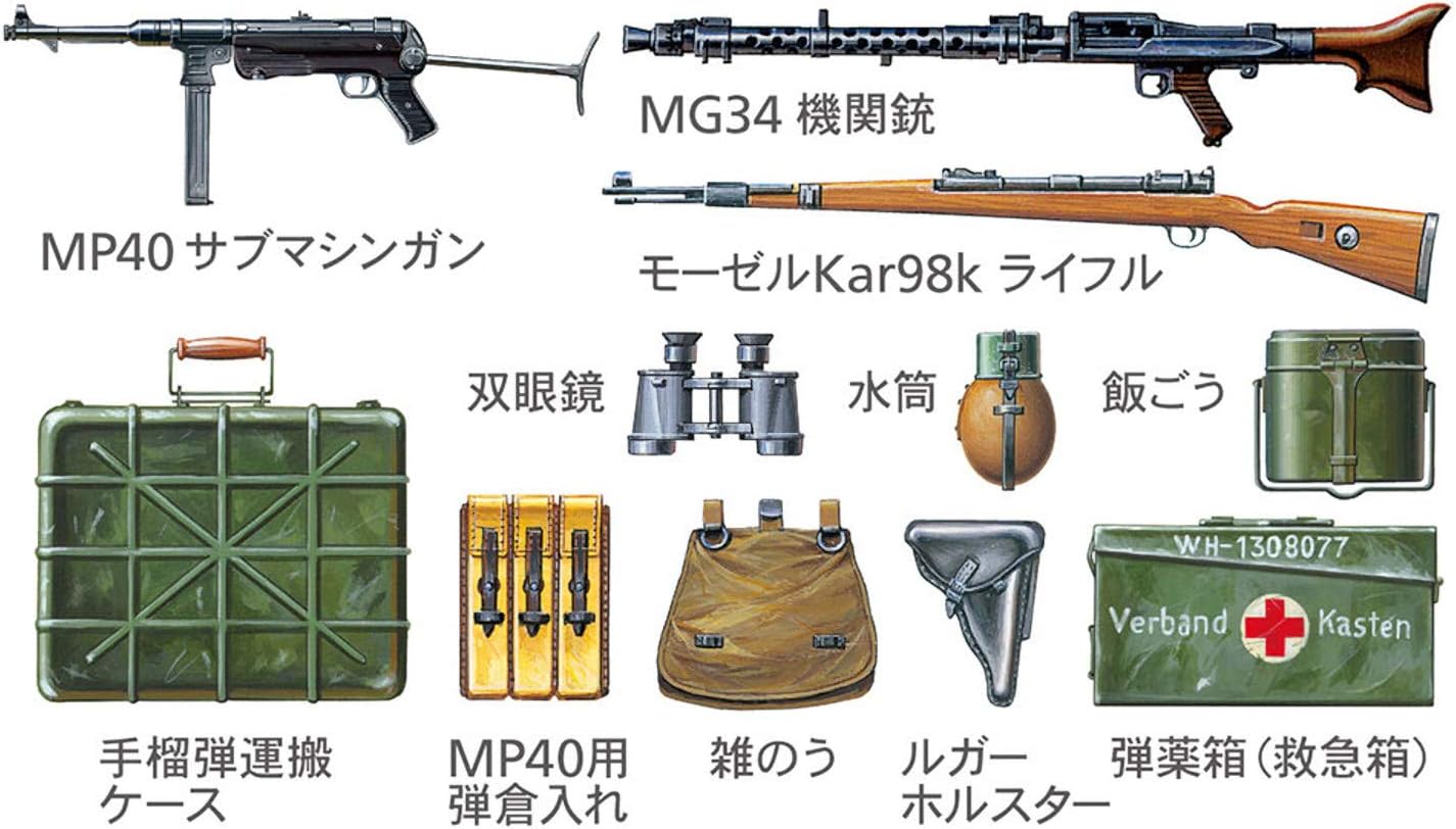 Tamiya- Fig-Set DT 1941/42 (5) Militär Juego de infantería Alemana (Mediados de la Segunda Guerra Mundial) 1:35 Kit de Modelo de plástico 35371, Multicolor, Small (35371-000