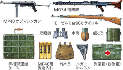 Tamiya- Fig-Set DT 1941/42 (5) Militär Juego de infantería Alemana (Mediados de la Segunda Guerra Mundial) 1:35 Kit de Modelo de plástico 35371, Multicolor, Small (35371-000