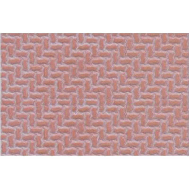 Plastruct - 1/48 Sheet Interl. Paving Red 0.5X300X175Mm 2X Ps-141