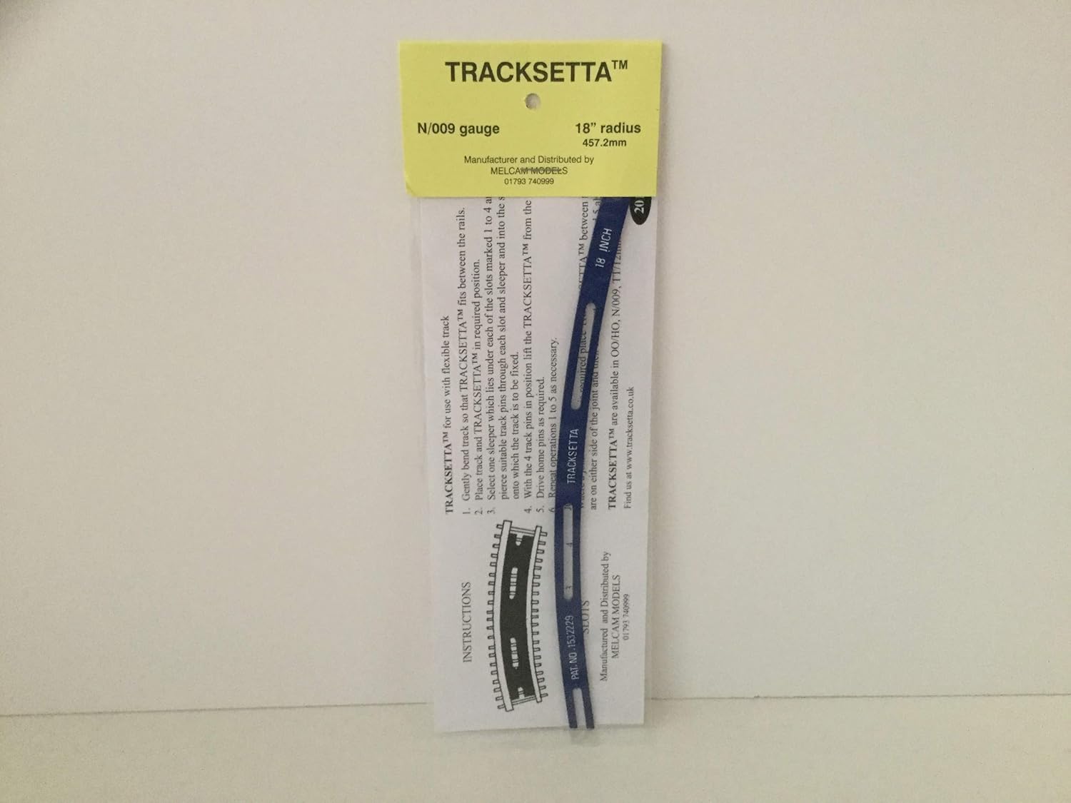 Tracksetta NT18 N Gauge 18"/457mm Radius Track Laying Tool