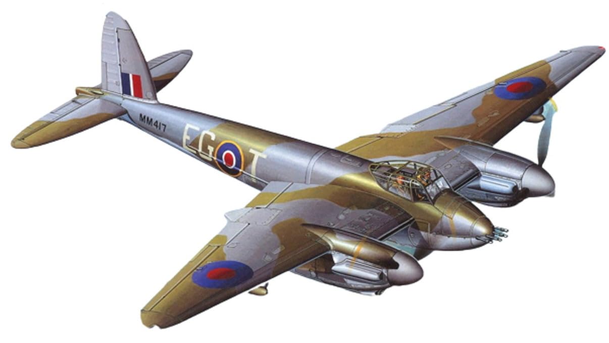 Tamiya-1/48 De Havilland FB-MK.6 Plastic Airplane Mosquito Kit de Modelo (T2M TAM61062