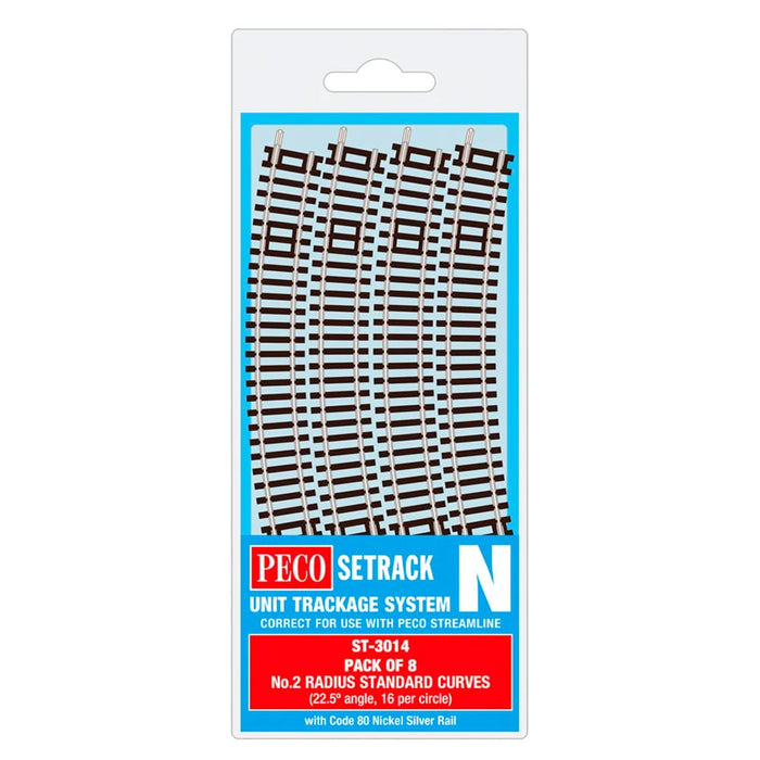 Peco ST-3014 Setrack Standard Curve Track Radius 2 263.5mm (8