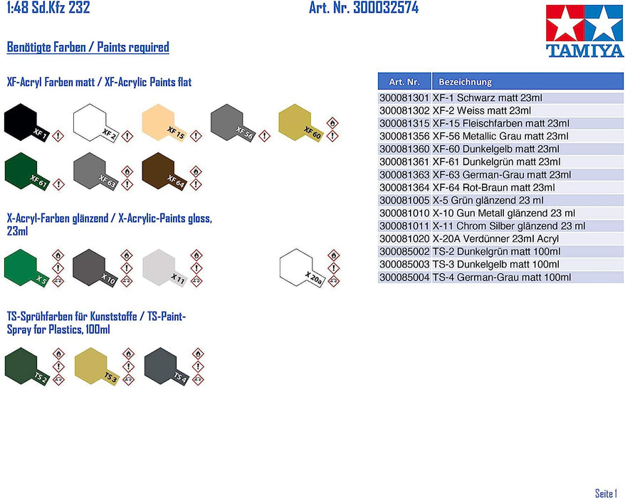 Tamiya 300032574 1:48 - Special Light Commercial Vehicles 232