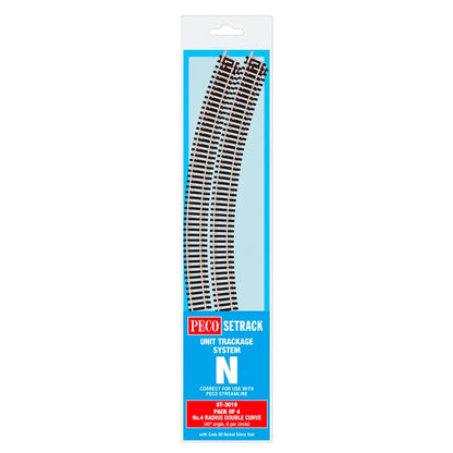 Peco ST-3019 Setrack Double Standard Curve Track Radius 4 333.4mm (4