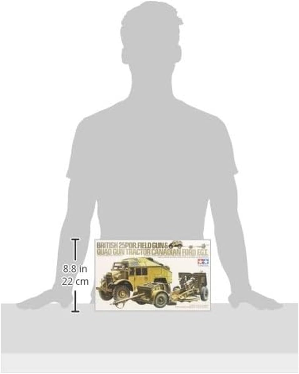 Tamiya 300035044 – 1: 35 WWII Britannico 25 PDR Campo geschuetz con Veicolo (1