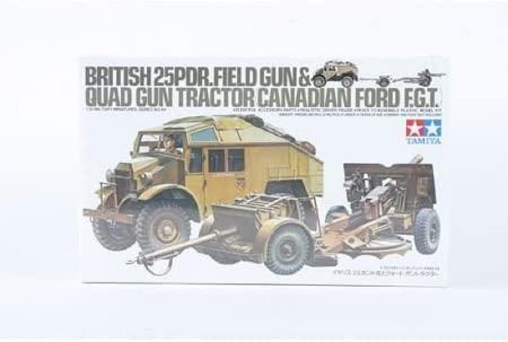 Tamiya 300035044 – 1: 35 WWII Britannico 25 PDR Campo geschuetz con Veicolo (1