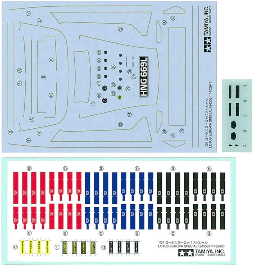 Tamiya Tamiya-300024358 Vehículo 1:24 Lotus Europa Special c. PE-maqueta, plástico, Kit para Montar, réplica Detallada, sin Pintar, Multicolor, Mittel (24358