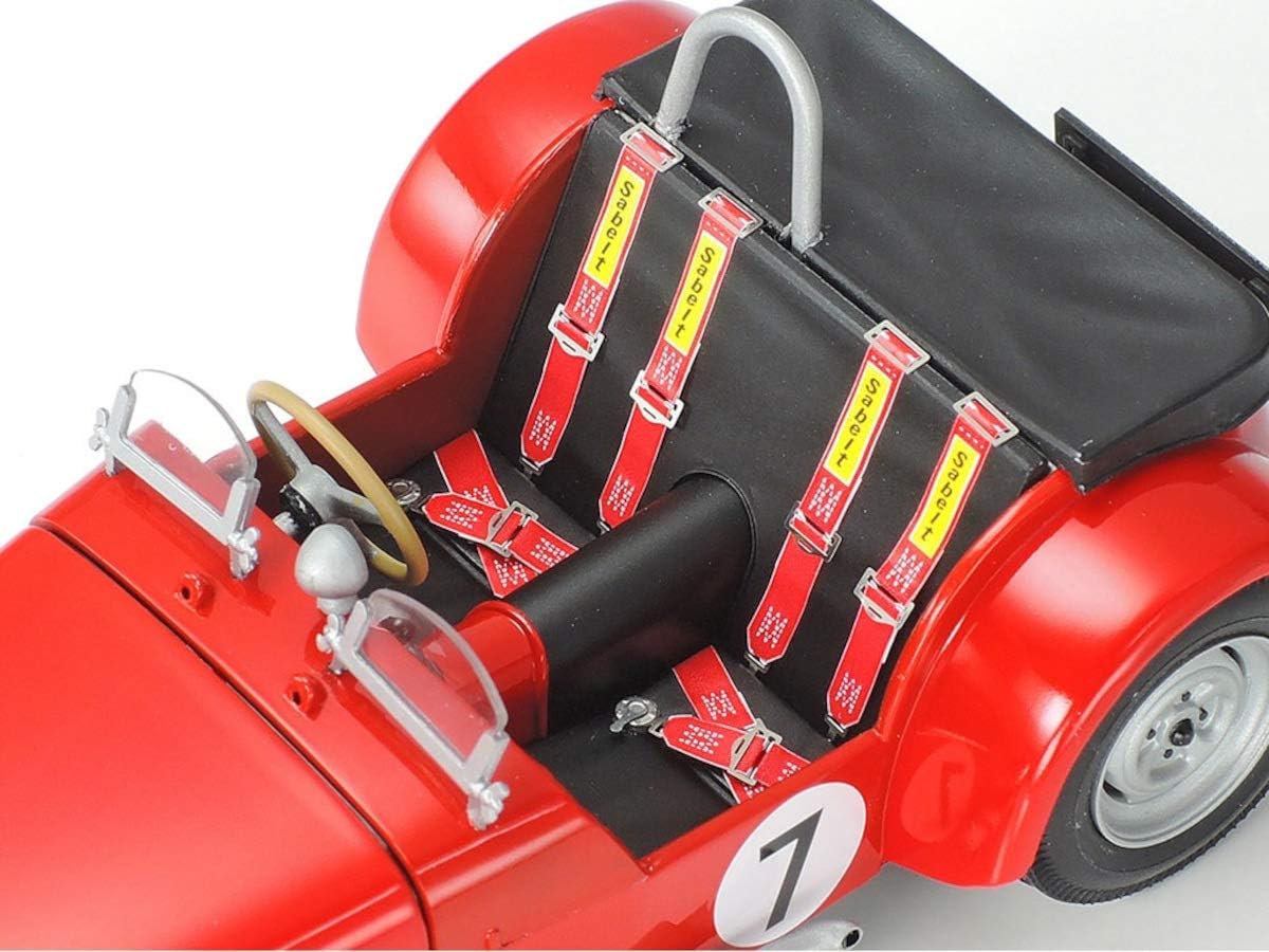 TAMIYA TAMIYA-300024357 Alfa Romeo vehículo 1:24 Lotus Super 7 Serie II, construcción de plástico, Kit de Montaje para Montar, réplica Detallada, sin lacar, Color Blanco (24357-000