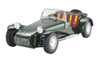 TAMIYA TAMIYA-300024357 Alfa Romeo vehículo 1:24 Lotus Super 7 Serie II, construcción de plástico, Kit de Montaje para Montar, réplica Detallada, sin lacar, Color Blanco (24357-000