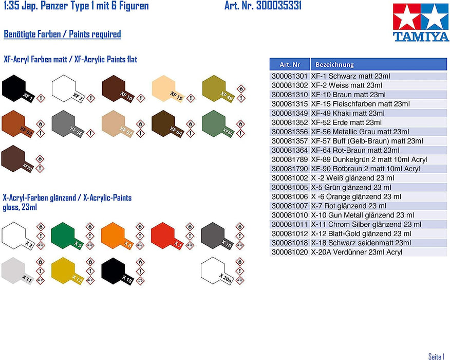 Tamiya - Maqueta de Tanque Escala 1:35 (35331-000