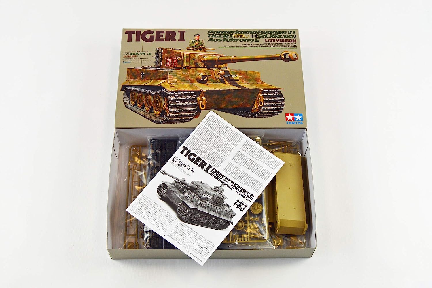 Tamiya 300035146 - 1:35 WWII Special vehicle 181 armored car VI Tiger I E STYLE A