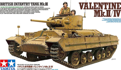 Tamiya TM35352 BRITISH INFANTRY TANK MK.III VALENTINE MK.II/IV 1/35 Military Land Vehicle Model Building Kits