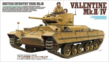 Tamiya TM35352 BRITISH INFANTRY TANK MK.III VALENTINE MK.II/IV 1/35 Military Land Vehicle Model Building Kits