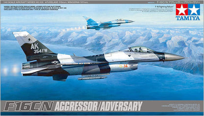Hisinsa-[' F-16C/N' (-) (-) Kit Modelo, Color, Azul Marino, Rojo, Small (Tamiya 61106