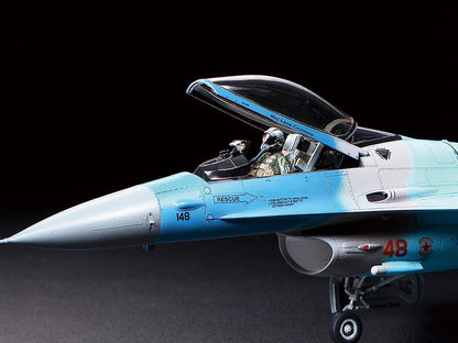 Hisinsa-[' F-16C/N' (-) (-) Kit Modelo, Color, Azul Marino, Rojo, Small (Tamiya 61106