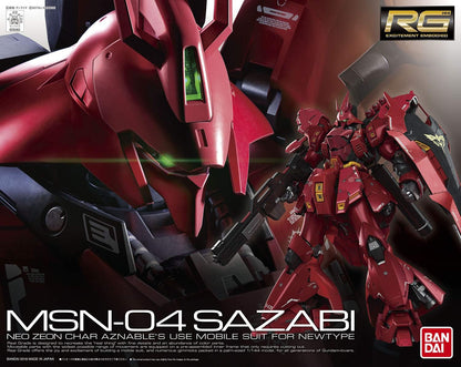 BANDAI NAMCO Entertainment Mobile Suit Gundam Char Contrattacco RG 1/144 Sazabi - Kit modellino in plastica, misura L