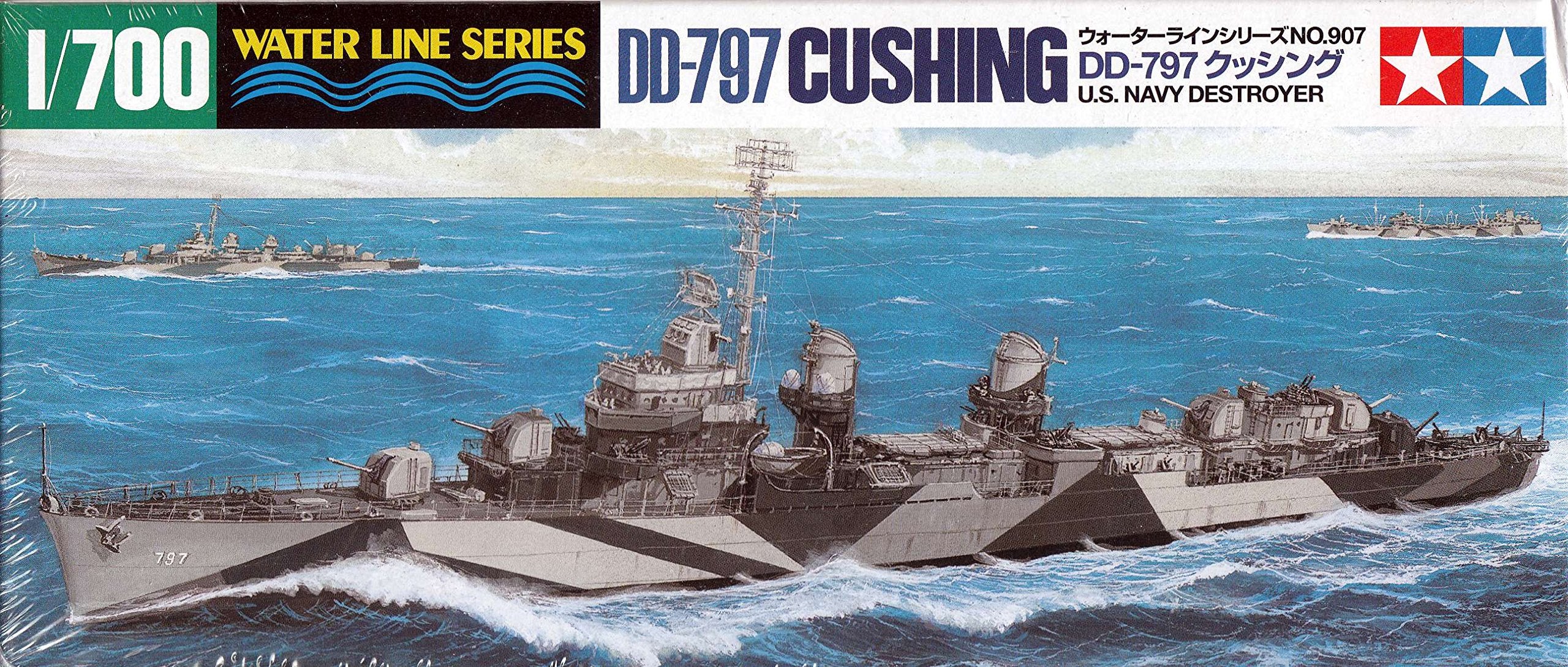 1/700 Modellino Nave da Guerra USS Destroyer DD797 Cushing (Importato da Giappone