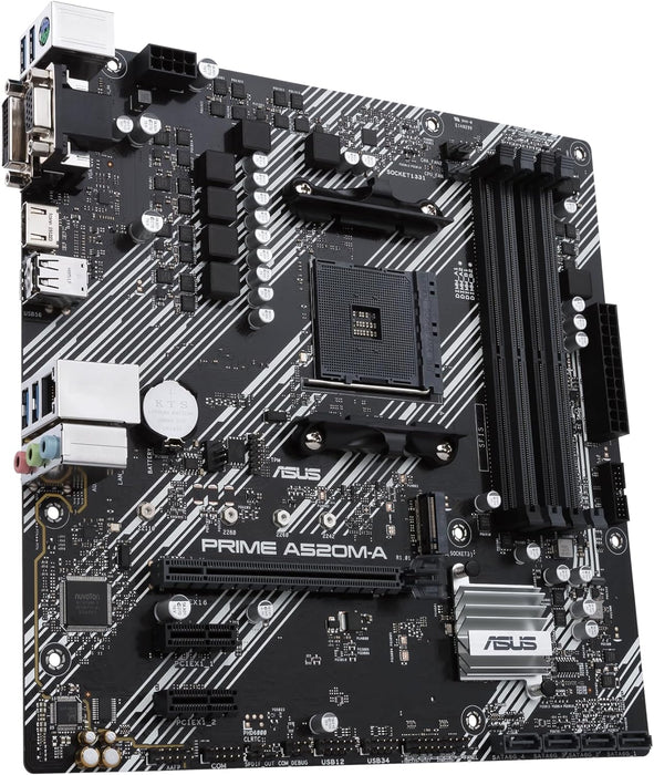 ASUS Prime A520M-A II/CSM Mainboard Sockel AM4 (AMD Ryzen, Micro-ATX, M.2, 1Gbit/s-Ethernet, SATA 6Gbit/s, USB 3.2 Gen 2 Typ-A