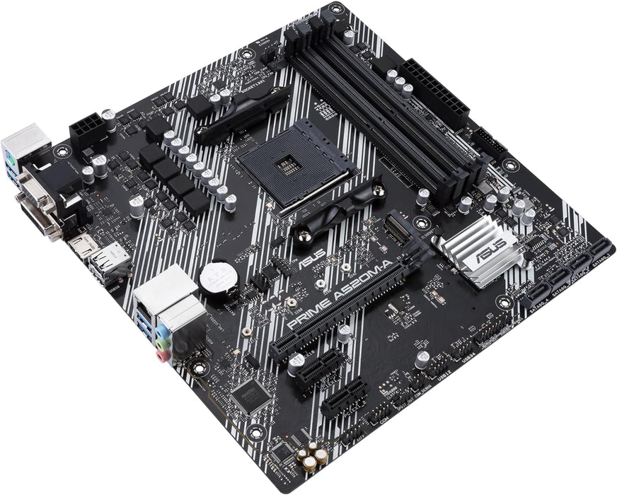 ASUS Prime A520M-A II/CSM Mainboard Sockel AM4 (AMD Ryzen, Micro-ATX, M.2, 1Gbit/s-Ethernet, SATA 6Gbit/s, USB 3.2 Gen 2 Typ-A
