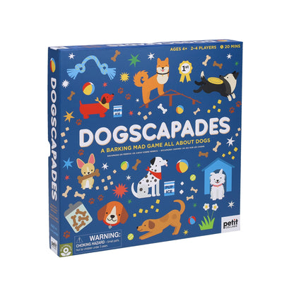 Petit Collage 0810073342620 Dogscapades: A Barking-Mad Board Game All About Dogs