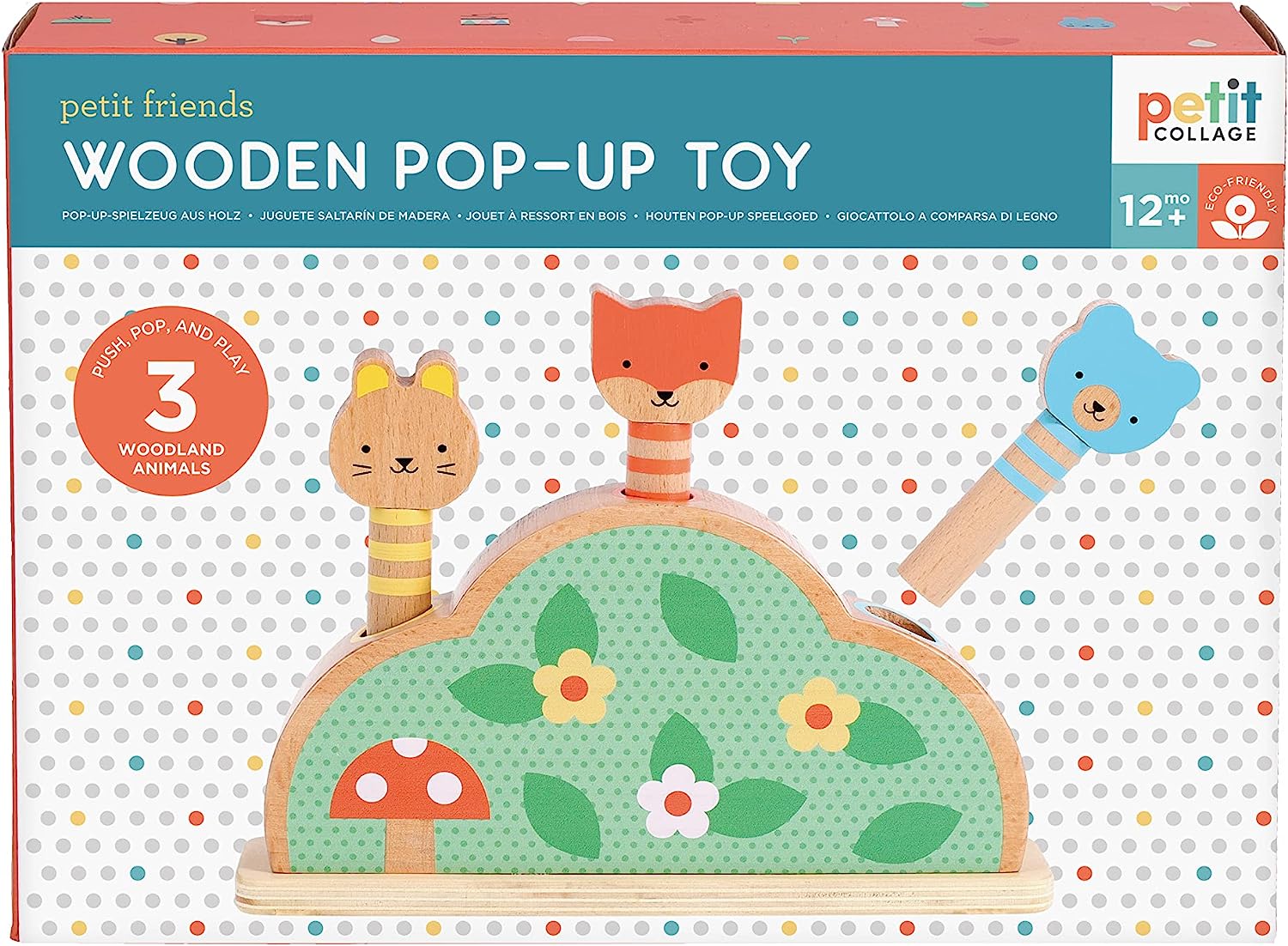 Petit Collage- Petit Friends Pop-Up de Madera, Small (0810073342989