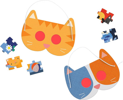Petit Collage 0810073343016 Catventures Sleepover Decoder Puzzle, Multicoloured, One Size