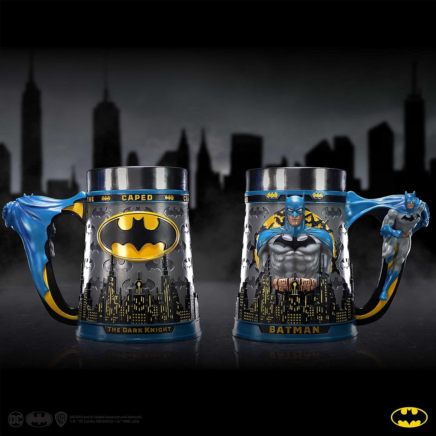 Nemesis Now Batman The Caped Crusader Tankard 15.5cm, Resin, Officially Licensed DC Merchandise, Batman Beer Mug, Cast in The Finest Resin, Expertly Hand-Painted, Removable Insert