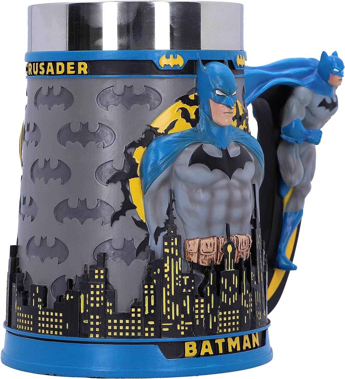 Nemesis Now Batman The Caped Crusader Tankard 15.5cm, Resin, Officially Licensed DC Merchandise, Batman Beer Mug, Cast in The Finest Resin, Expertly Hand-Painted, Removable Insert