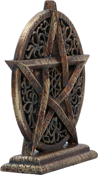 Nemesis Now Dawn Pentagram 15cm, Resin, Pentagram Ornament, Bronze, Wiccan Symbol, Cast in the Finest Resin, Hand-Painted, Wiccan Giftware