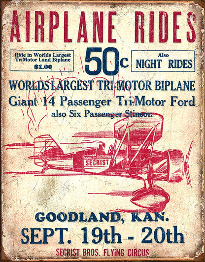 Vintage Sign - Airplane Rides