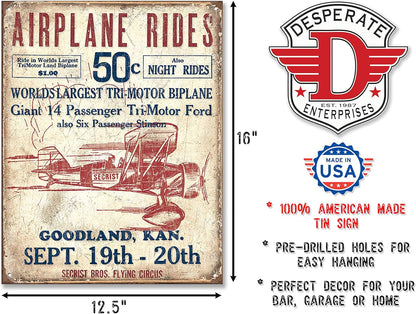 Vintage Sign - Airplane Rides