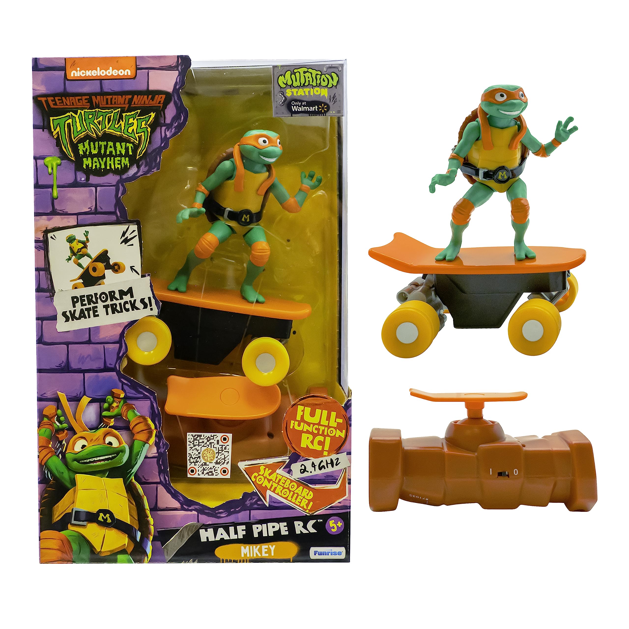 Teenage Mutant Ninja Turtles 71035 Michelangelo Mutant Mayhem Raphael TMNT Half Pipe RC Gifts & Toys, Multicoloured, 16.5 cm