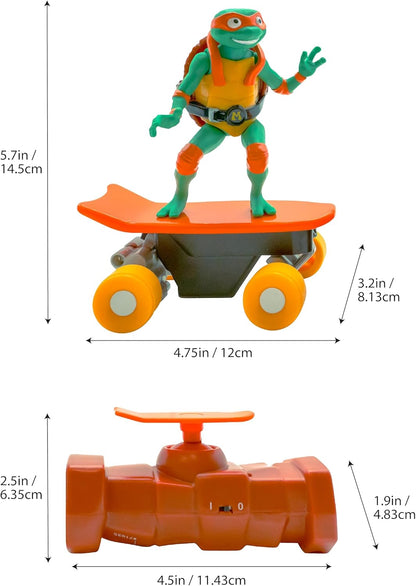 Teenage Mutant Ninja Turtles 71035 Michelangelo Mutant Mayhem Raphael TMNT Half Pipe RC Gifts & Toys, Multicoloured, 16.5 cm