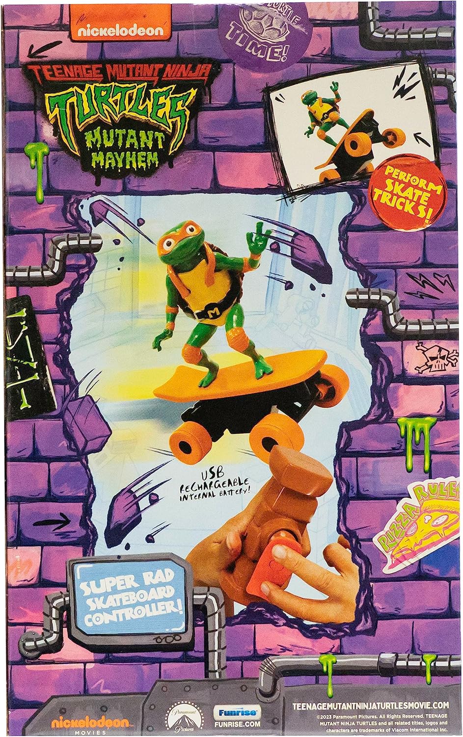 Teenage Mutant Ninja Turtles 71035 Michelangelo Mutant Mayhem Raphael TMNT Half Pipe RC Gifts & Toys, Multicoloured, 16.5 cm
