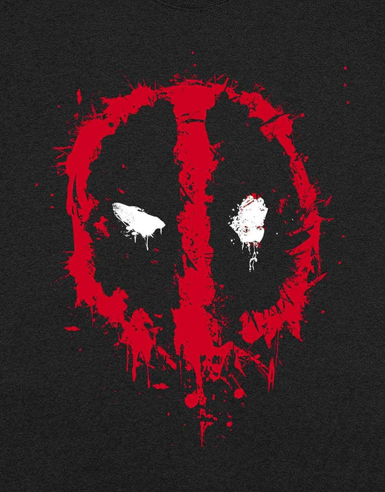 Deadpool T Shirt Splat Face Logo Official Unisex