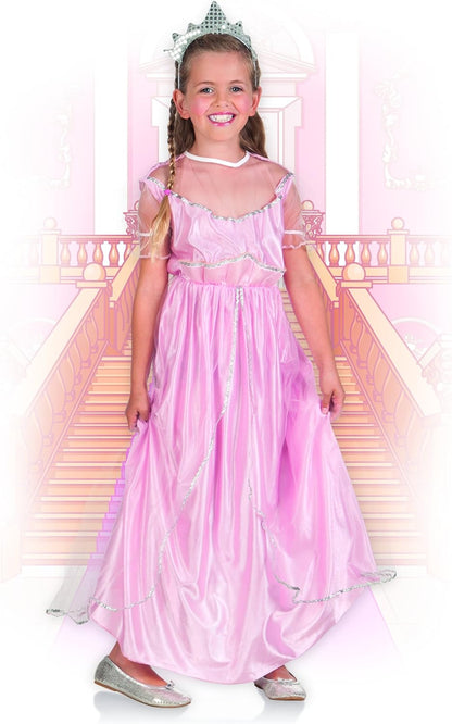 Boland 10107185 BOL82212 82212 Princess of The Evening Costume Girl Pink 7-9 Years, Rose