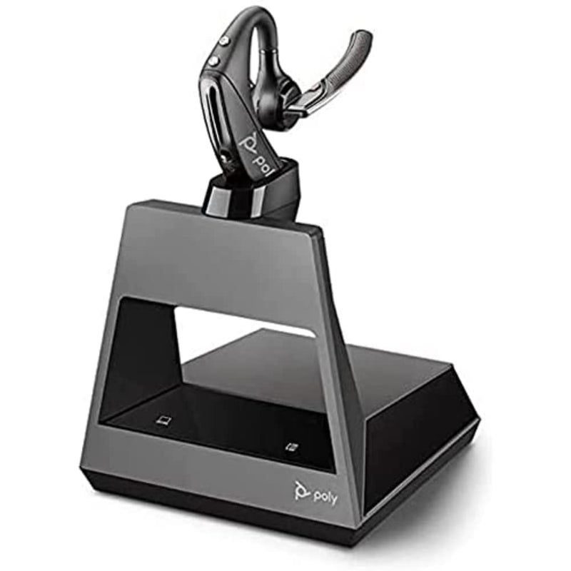 Plantronics - Voyager 5200 Office (Poly) - Bluetooth Over-the-Ear (Mono) Headset - Sound Guard-Noise Canceling Mic-Connects to Deskphone/PC/Mac - Works with Teams, Zoom & more USB-A, BT, RJ9 Teams Certified: NO PC, Mobile, Deskphone