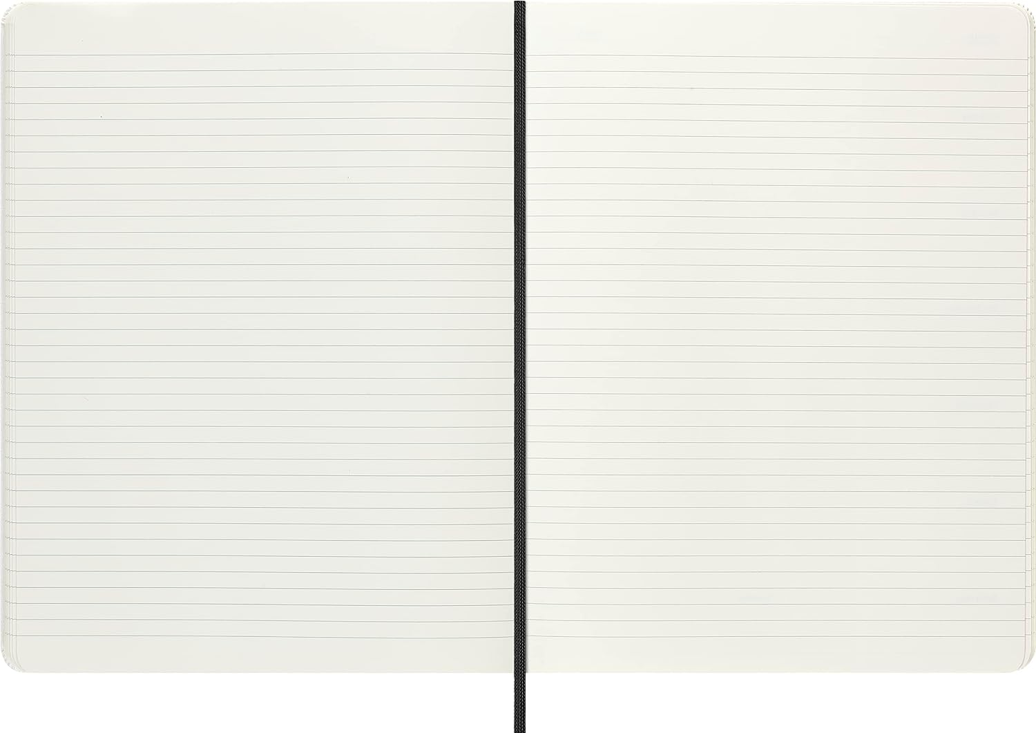 Moleskine x Lorenzo Petrantoni A book yet to be written, Limited Edition Hard Cover and Elastic Closure Ruled Notebook, Size Extra Large 19x26 cm